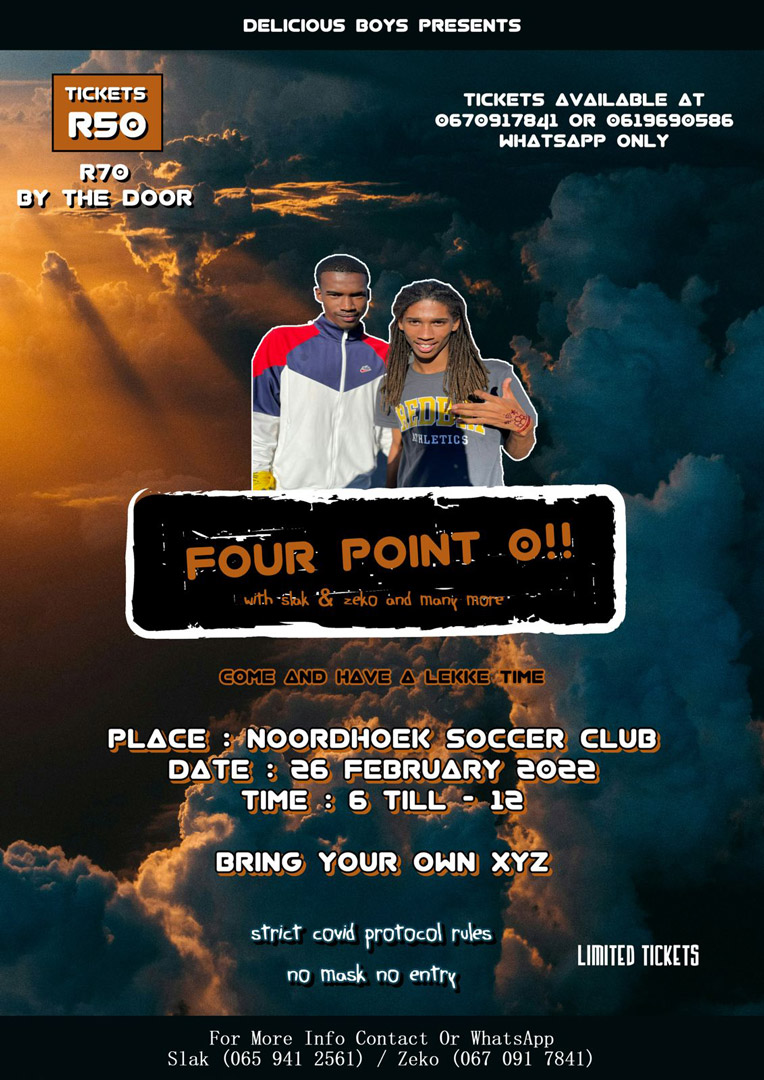 Four Point O!! event poster